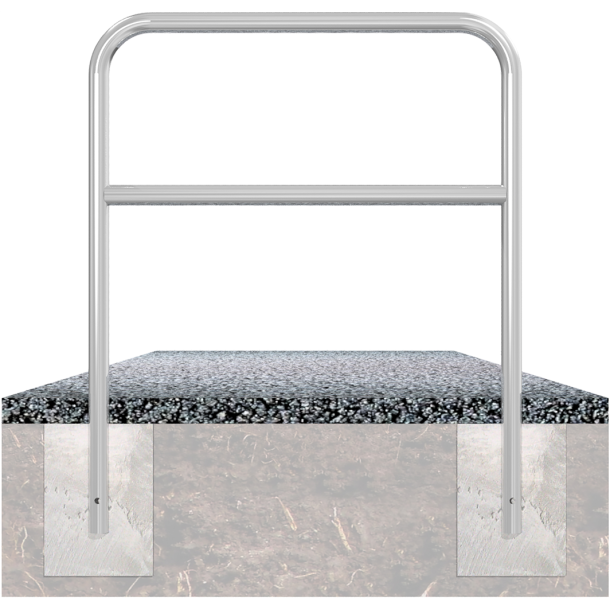 Hoop of steel tube |  48 x 2,5 mm | with cross bar | for casting in concrete | total width 700 mm | total height 1200 mm | hot-dip galvanized